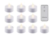 LED svece ar tālvadības pulti Finnlumor, 4 cm, warm white krās., 10 gab.