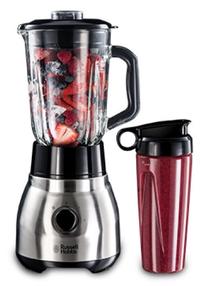 Kokteiļu blenderis Russell Hobbs 23821-56 ST-Steel 2in1, melns krās./nerūsējošā tērauda krās.