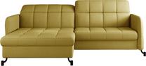 Kampinė sofa Lorelle Solar 45, geltona sp., kairinė, 160 x 225 cm x 105 cm