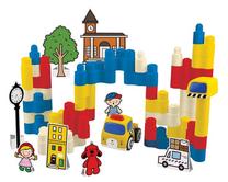 Žaislinių kaladėlių rinkinys K's Kids Create Your Own City, 50 vnt.