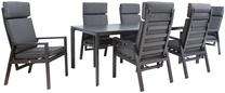 Lauko baldų komplektas Home4you, pilkas, 6 vietų