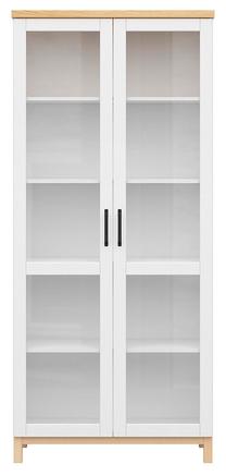 Vitrina Haga REG2W, balta sp., 91 cm x 43.5 cm x 203 cm