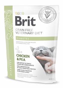Sausā kaķu barība Brit Veterinary Diets Diabetes, vistas gaļa, 0.4 kg