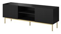 TV galds Cama Meble Pafos, zelta krās./melna krās., 150 cm x 40 cm x 60 cm