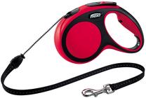 Automatinis pavadėlis Flexi New Comfort, juoda sp./raudona sp., 8 m