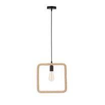 Valgusti rippuv Candellux Lighting Quadro, E27, 1 x 40 W, beež v. / must v., 31 x 31 cm