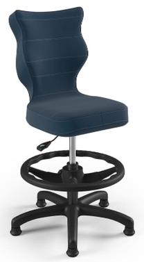 Laste töötool Petit VT24, 30 x 55 x 76.5 - 89.5 cm, must v./sügavsinine v.