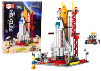 Konstruktors Lean Toys Space Rocket, 500 gab., daudzkrāsaina