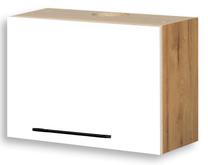 Viršutinė virtuvinė spintelė Bodzio Bellona KBE63GT-BI/DSC, ąžuolo sp./balta sp., 60 cm x 31 cm x 43 cm