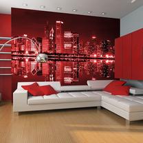 Fototapete Artgeist Wine-Colored Chicago XXLFTNT1087SAM, 231 cm x 231 cm
