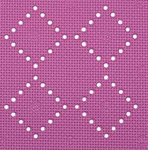 Vannas istabas paklājs Spirella Alaska, violeta krās., 55 cm x 55 cm