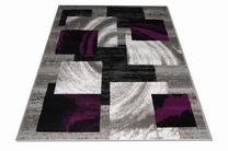 Paklājs iekštelpu Fruzan 04, balts krās./pelēka krās./violeta krās., 300 cm x 200 cm