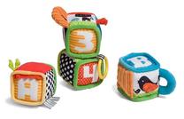 Обучающая игрушка Infantino Discover & Play Soft Blocks, многоцветный, 4 шт.