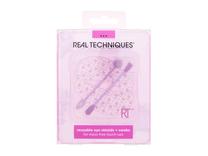 Sejas kopšanas komplekts Real Techniques Reusable Eye Shields + Swabs, rozā krās.