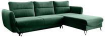 Kampinė sofa Silva Lukso 35, žalia sp., dešininė, 201 x 276 cm x 100 cm