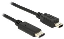 Провод Delock USB / USB-mini USB 2.0 male, Mini USB, 1 м, черный цв.