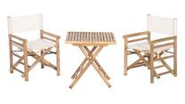 Комплект мебели для улицы 4Living Bamboo, белый цв./коричневый цв., 2 места