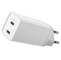 Telefono įkroviklis Baseus, 2 x USB Type-C, balta sp., 65 W