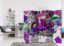 Fototapete Artgeist Purple Graffiti Paravent661, 172 cm x 225 cm