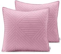 Pagalvės užvalkalas Restilo Softa, sidabro/šviesiai rožinė, 45 cm x 45 cm
