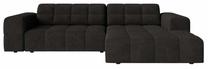 Kampinė sofa Cosmopolitan Design Chicago Eden 21, juoda sp., dešininė, 167 x 234 cm x 78 cm