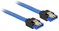 Vads Delock SATA 7-pin, SATA 7-pin, 0.1 m, zila krās.