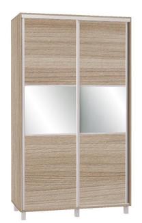 Spinta Bodzio SZP120, ruda sp., 120 cm x 60 cm x 210 cm, su veidrodžiu