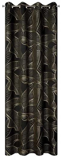 Nakts aizkari Kiara, zelta krās./melna krās., 140 cm x 250 cm