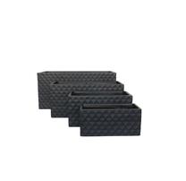 Puķu pods Domoletti LT24660-4S, keramika/māls, 47 cm, Ø 100 cm, melna krās.