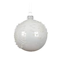 Елочное украшение Decoris 053566, белый цв., стекло