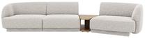 Modulinė sofa Micadoni Miley Haga 06, šviesiai pilka sp., dešininė, 300 x 118 cm x 70 cm