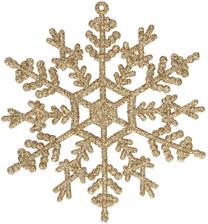 Eglutės žaisliukų rinkinys Springos Snowflakes CA0754, aukso sp., 12 cm, plastikas, 3 vnt.