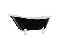 Vonia, laisvai pastatoma Besco Otylia B&W, 170 cm x 77 cm x 69.5 cm, ovalas, balta sp./juoda sp.