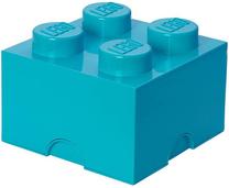 Daiktadėžė LEGO® Storage Brick 4 Azur, 5.7 l, mėlyna sp., 25 x 25 x 25 cm