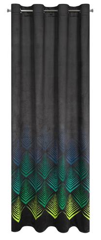 Naktinė užuolaida ZKIX-03, juoda sp./turkio sp., 140 cm x 250 cm