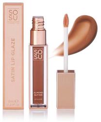 Lūpų blizgis SOSU Cosmetics Satin Lip Glaze Shimmer, 6 ml, almond butter sp.