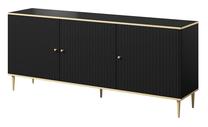 Komoda Cama Meble Glamour, aukso sp./juoda sp., 75.5 cm x 40 cm x 180 cm