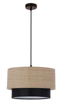 Valgusti rippuv Candellux Lighting Ritana 25, E27, 1 x 60 W, pruun v./must v. / must v., 25 x 15 cm