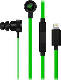Vadu austiņas Razer Hammerhead iOS, melna krās./zaļa krās.