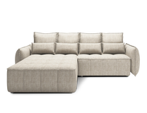 Kampinė sofa - lova Campo Manhattan 18, smėlio sp., kairinė, 196 x 265 cm x 88 cm