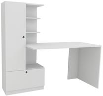 Rašomasis stalas su spintele Kalune Design Domingos, 149.5 cm x 61.8 cm, 120 cm, balta sp.