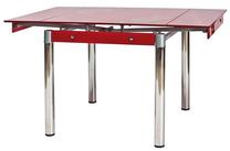 Stalas išskleidžiamas GD-082, raudona sp., 80 - 131 cm x 80 cm x 75 cm