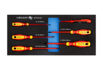 Atsuktuvų rinkinys, elektrikams Högert HT7G137-1, izoliuotas, 6 vnt.