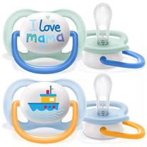 Čiulptukas Philips Avent Ultra Air Happy, 0 mėn., mėlyna sp./žalia sp.