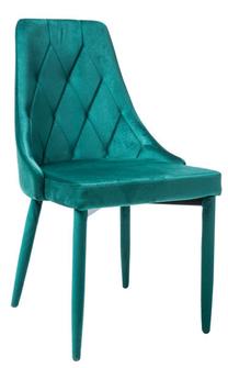 Valgomojo kėdė Modern Trix Velvet, žalia sp., 47 cm x 49 cm x 89 cm