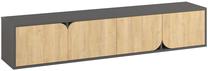 ТВ стол Kalune Design Spark 180, антрацитовый цв./дубовый цв., 35.6 см x 180 см x 35 см