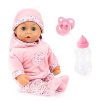 Кукла - новорожденная с аксессуарами Bayer First Words 93824CR, 38 см, розовый цв.