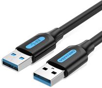 Vads Vention CONBD, 2 x USB Type A, 50 cm, melna krās.