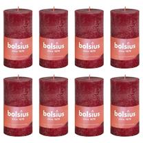 Žvakė, cilindrinė VLX Shine Velvet Red, 30 h, 8 vnt., raudona sp.