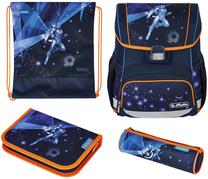 Skolas mugursoma Herlitz Loop Plus Galaxy Game Set, zila krās./oranža krās., 37 cm x 31 cm x 22 cm